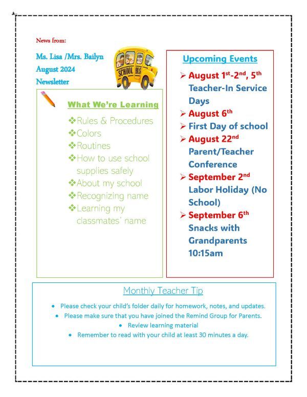 August 2024 newsletter, the test on this flyer is in the text above. 